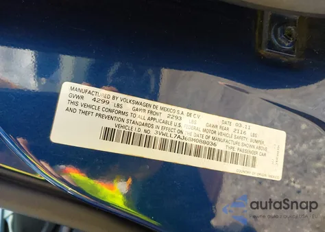 2011 Volkswagen Jetta 2.0L Tdi из США, поврежденный, VIN 3VWLL7AJ6BM088036